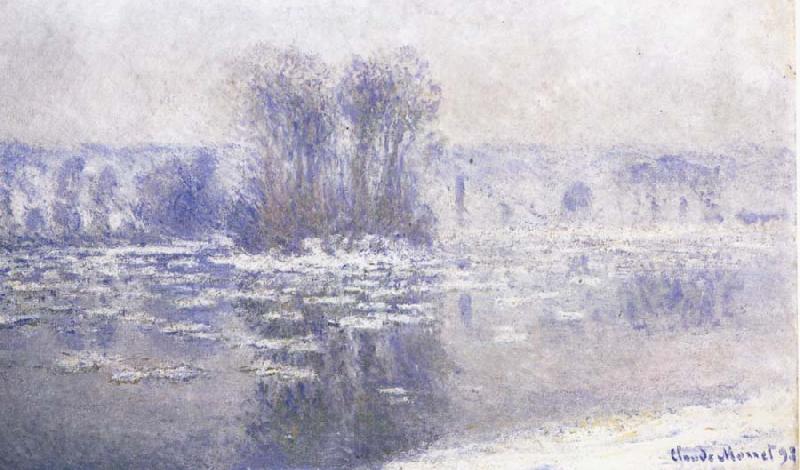 Claude Monet Floes at Bennecourt Norge oil painting art